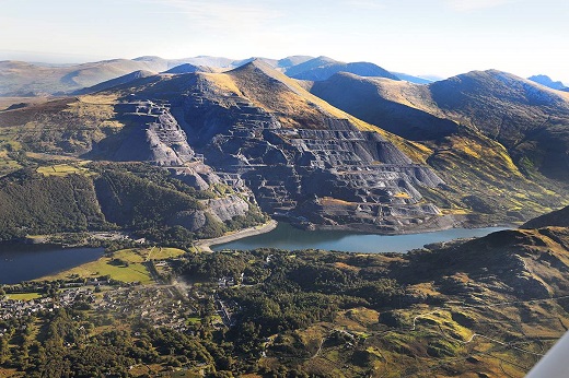 El paisaje de pizarra del noroeste de Gales