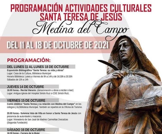 Comienzan las actividades en conmemoración a Santa Teresa de Jesús en Medina del Campo.