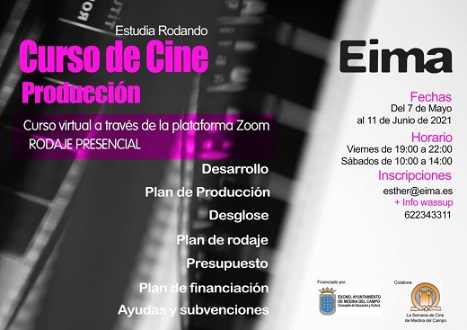 Cartel Curso de Cine Producción.