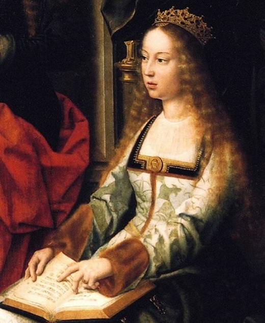 Isabel I de Castilla representada en el cuadro llamado la Virgen de la mosca, que se encuentra en la sacristía de la colegiata de Toro, Zamora