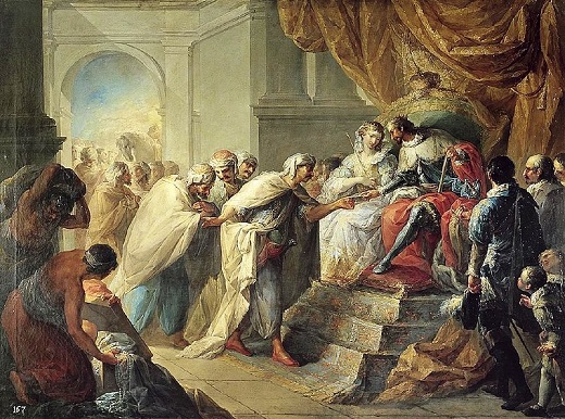 Los Reyes Católicos recibiendo una embajada del rey de Fez. Vicente López, 1790. 