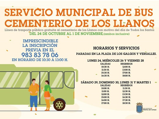 Autobuses al cementerio de Los Llanos