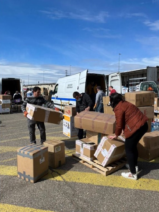 Medina del Campo envía el primer cargamento con ayuda humanitaria para el pueblo de Ucrania