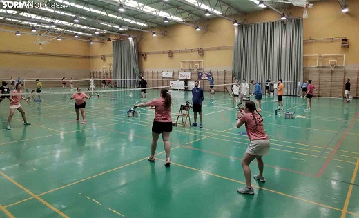 Torneo de bádminton en el polideoprtivo Fuente del Rey. /SN