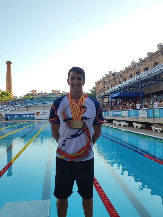 José Antonio Alonso Téllez gana tres oros en el Campeonato de España de Natación con Aletas.