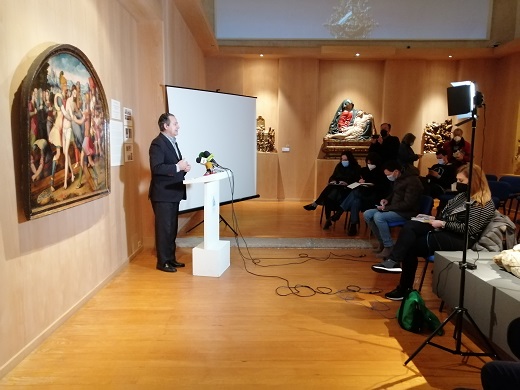 Antonio Sánchez del Barrio Director del Museo de las Ferias de Medina del Campo en la presentación de: El Expolio (Jesús despojado de sus vestiduras)