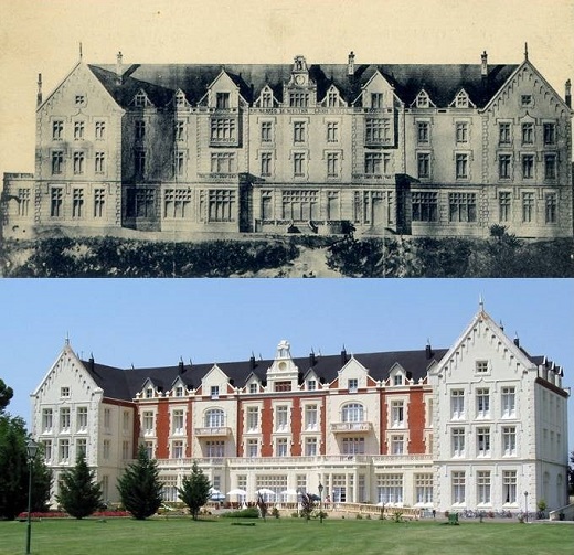 La fachada del "Gran Hotel" del Balneario de las Salinas