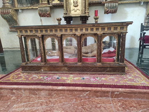 Cristo Yacente en la Colegiata de San Antolín // Foto: Real Cofradía del Santo Sepulcro