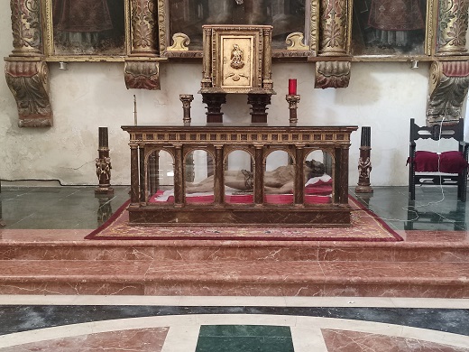 Cristo Yacente en la Colegiata de San Antolín // Foto: Real Cofradía del Santo Sepulcro