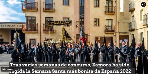 Zamora, elegida la ciudad con la Semana Santa más bonita de España 2022