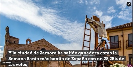 Zamora, elegida la ciudad con la Semana Santa más bonita de España 2022