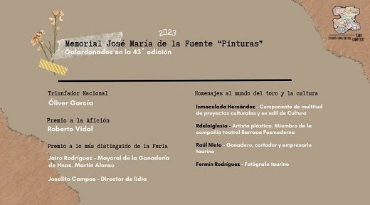 Galardonados en la 43º Edición Memorial José María de la Fuente "Pinturas".