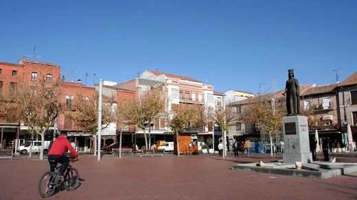 Plaza Mayor de la Hispanidad de Medina del Campo, en la provincia de Valladolid