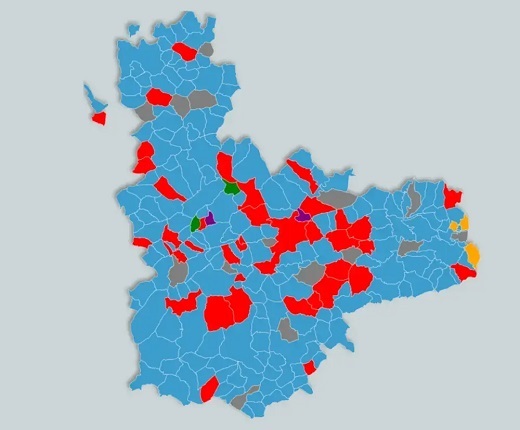 El PP gana las elecciones en 166 pueblos y el PSOE solo en 37