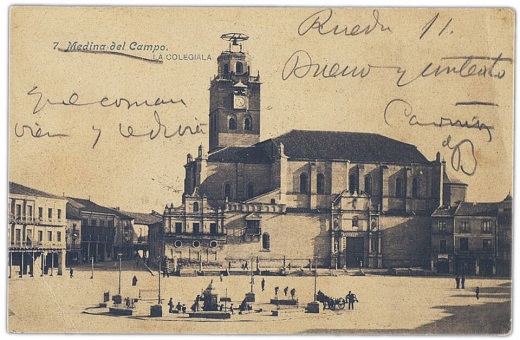 Portada de la postal remitida por Benito Pérez Galdós // Archivo Casa-Museo Pérez Galdós