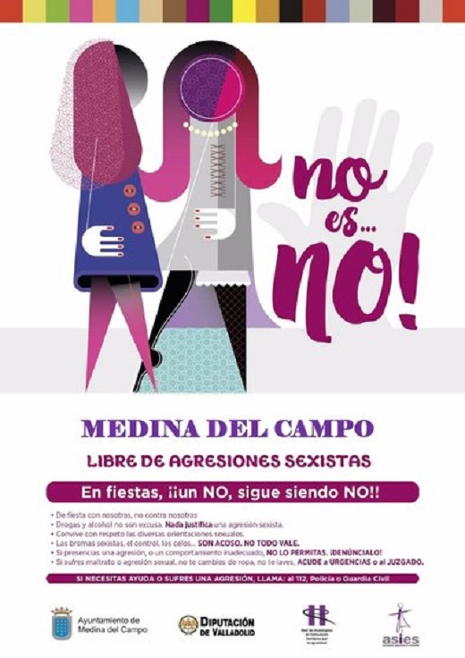 Cartel de la campaña de sensibilización contra las agresiones sexuales.-