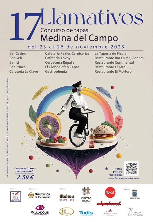 Cartel 17 concurso de "Tapas" Llamativos" 2023 en Medina del Campo