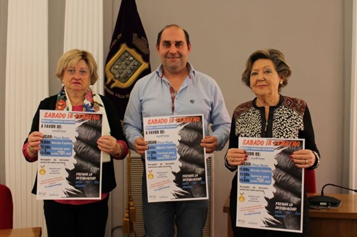 Emilita, Juan Antonio Pisador y Ana Rodríguez presentando la Marcha Solidaria de Manos Unidas / Foto: Y.Cobos