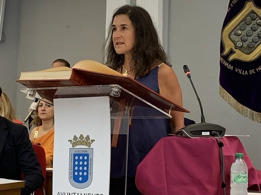 La portavoz de Medina Primero, Olga Mohíno, en el Pleno de Investidura / Cadena SER
