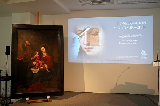 Presentación de la restauración del lienzo de la Fundación Simón Ruiz: “La Sagrada Familia”, de Andrés Amaya (h.1685) 