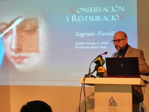 Presentación de la restauración del lienzo de la Fundación Simón Ruiz: “La Sagrada Familia”, de Andrés Amaya (h.1685) (REGRESAMOS)