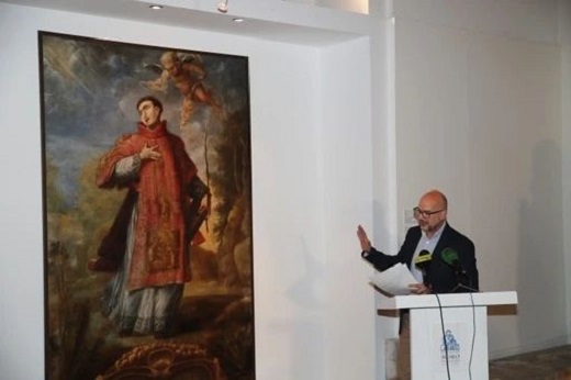 Presentción de la obra "Destacada" núm. 211, lienzo de San Antolín.
