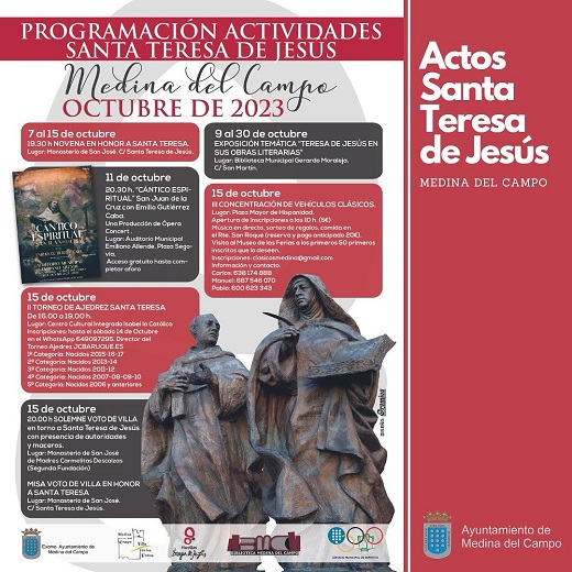 Programa de actividades Santa Teresa de Jesús.