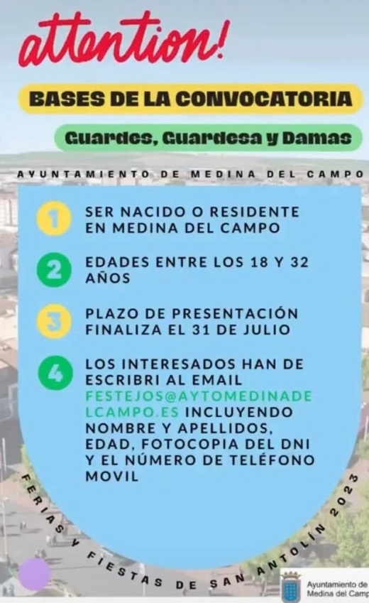 Cartel elección GUARDÉS, GUARDESA o DAMA