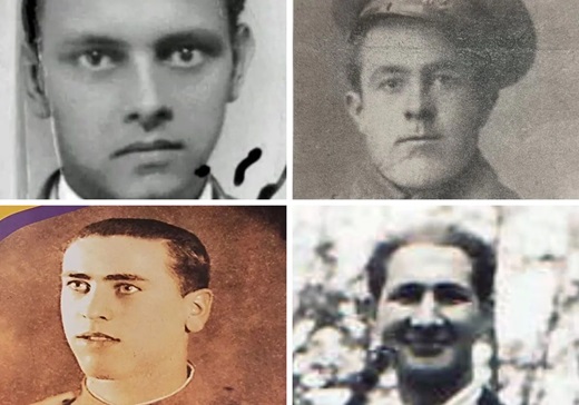 De arriba a abajo y de izquierda a derecha, Carmelo Delgado, Ángel Egaña, Eugenio García y Emilio Pedrero. ARMH de Valladolid