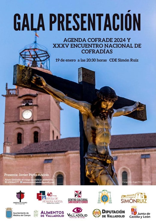 Cartel Gala de Presen tación Agenda Cofrade y XXXV Encuentro Nacional de Cofradías