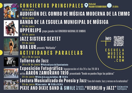 El festival «Jazz Medina» regresa con fuerza con conciertos, exposiciones y lecturas musicalizadas.