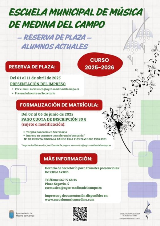 Cartel reserva alumnos actuales - 2025-2026