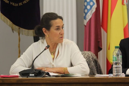 Olga Moh&iacute;no en el pleno extraordinario // Paula de la Fuente