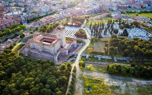 Vista aérea de Medina del Campo. | Dreamstime