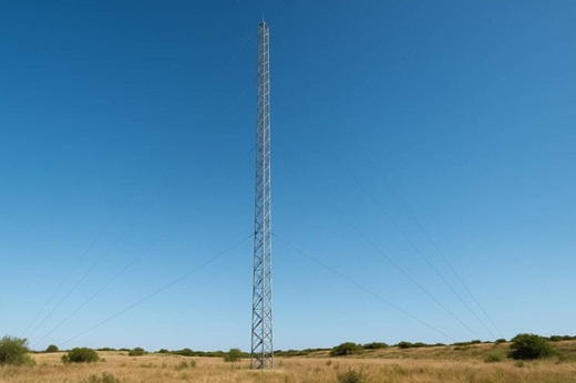 Simulación de torre de medición eólica Simulación de torre de medición eólica