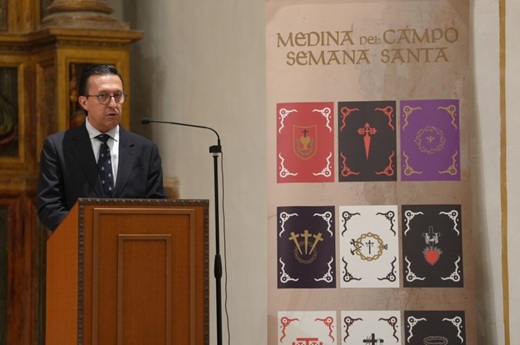 Pregonero de la Semana Santa de Medina del Campo // Fuente: RR.SS. Diputaci&oacute;n Valladolid