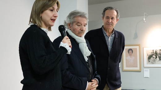 Cristina Aranda, concejala de cultura, Emiliano Allende Zapatero y Antonio Sánchez del Barrio en la presentación del ciclo "Las Tardes del Museo